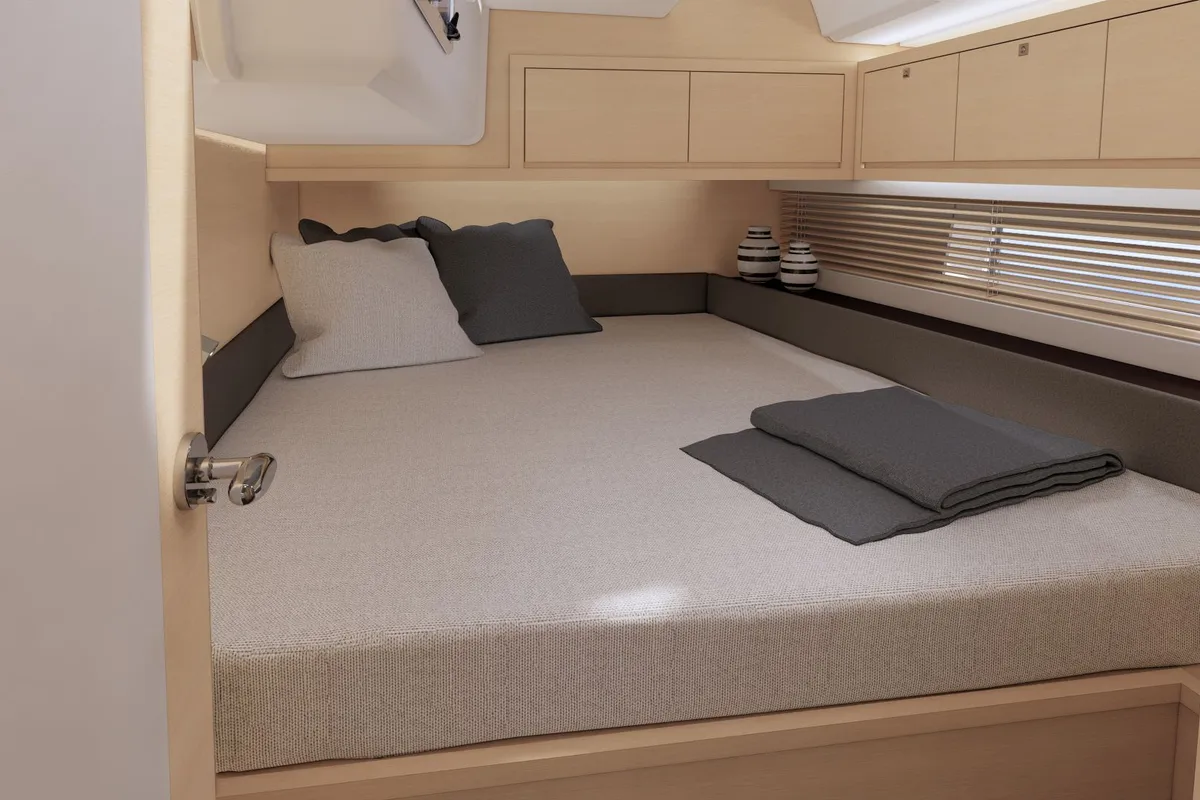 Cabin on OPTASIA, a Dufour 470 sailboat at Municipal Unit of Rhodes, Greece