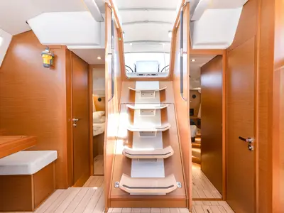 Salon of Panayiotis K, a Jeanneau 54 sailboat at Municipal Unit of Nea Peramos, Greece
