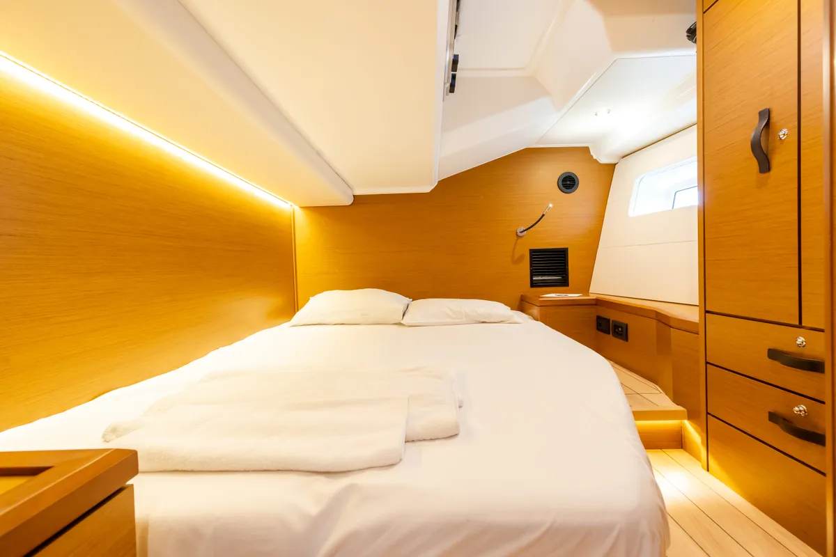 Cabin on Panayiotis K, a Jeanneau 54 sailboat at Municipal Unit of Nea Peramos, Greece