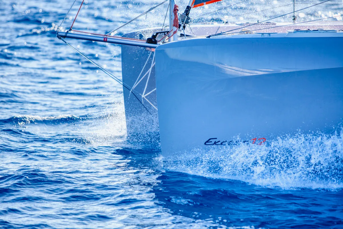 Exterior view of Zara, a Excess 12 catamaran at Zadar, Croatia