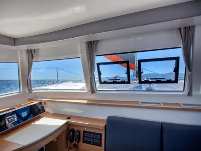 Salon of Zara, a Excess 12 catamaran at Zadar, Croatia