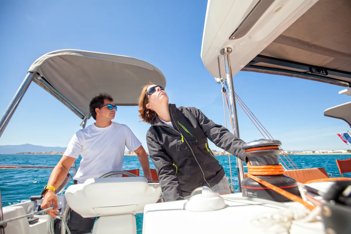 Cockpit of Zara, a Excess 12 catamaran at Zadar, Croatia