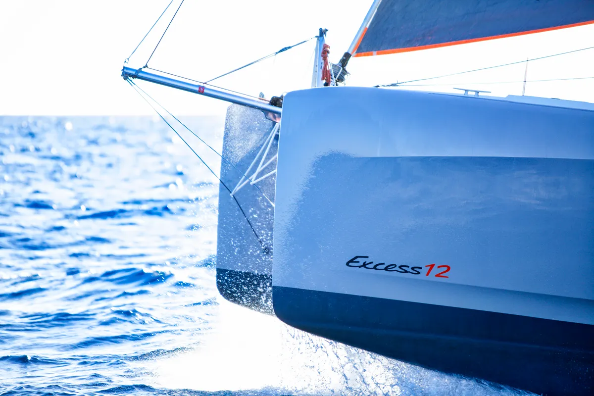 Exterior view of Zara, a Excess 12 catamaran at Zadar, Croatia