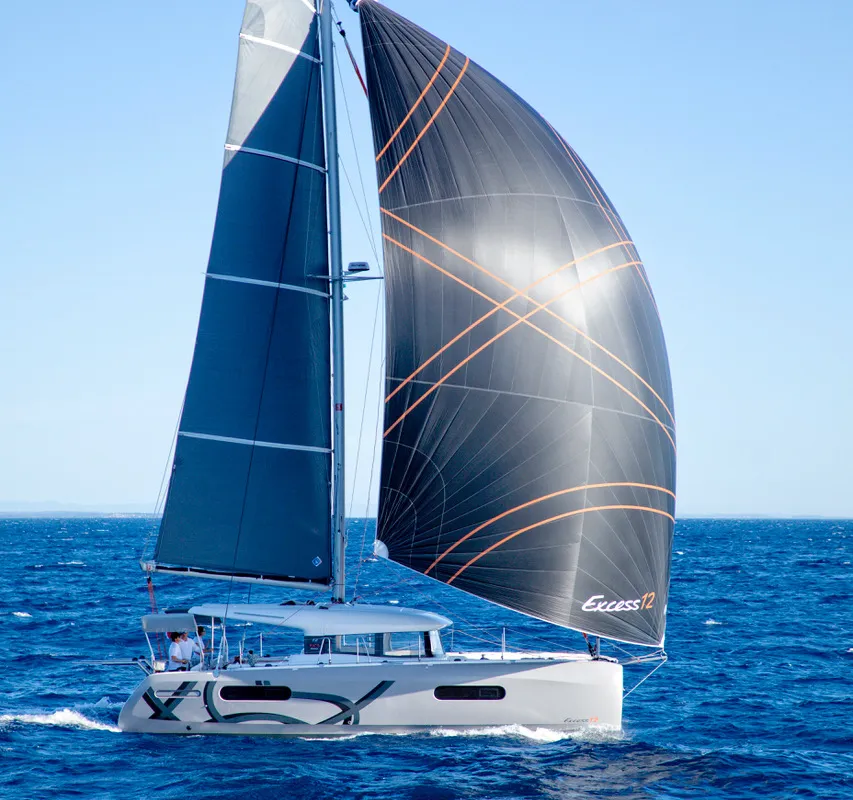 Exterior view of Zara, a Excess 12 catamaran at Zadar, Croatia