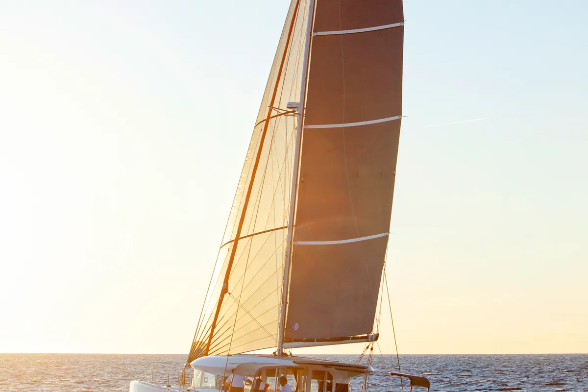 Exterior view of Zara, a Excess 12 catamaran at Zadar, Croatia