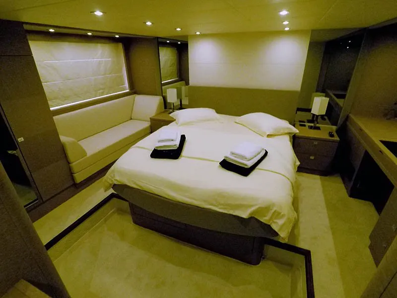 Cabin on Jana, a Prestige 620 S motor yacht at Grad Šibenik, Croatia
