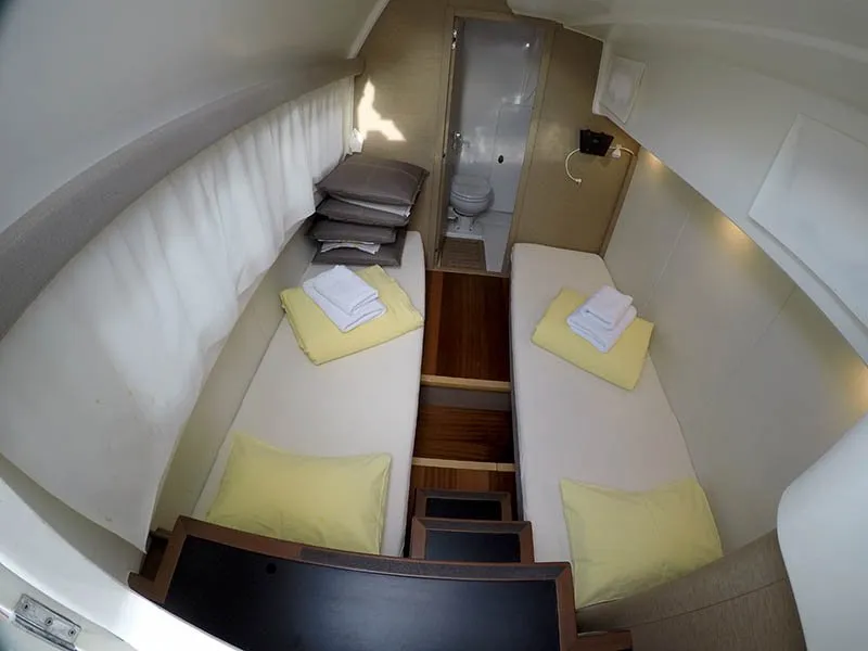 Cabin on Jana, a Prestige 620 S motor yacht at Grad Šibenik, Croatia