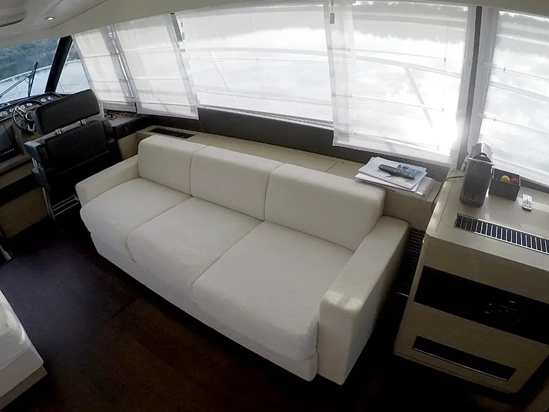 Salon of Jana, a Prestige 620 S motor yacht at Grad Šibenik, Croatia