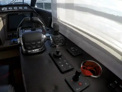 Cockpit of Jana, a Prestige 620 S motor yacht at Grad Šibenik, Croatia