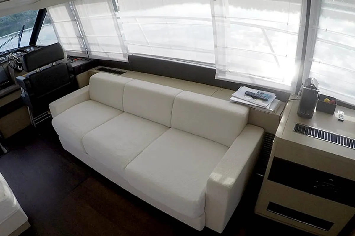 Exterior view of Jana, a Prestige 620 S motor yacht at Grad Šibenik, Croatia