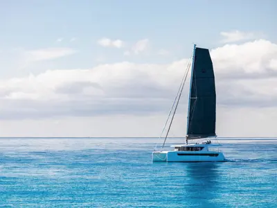 New, a Leopard 46 catamaran at Procida, Italy