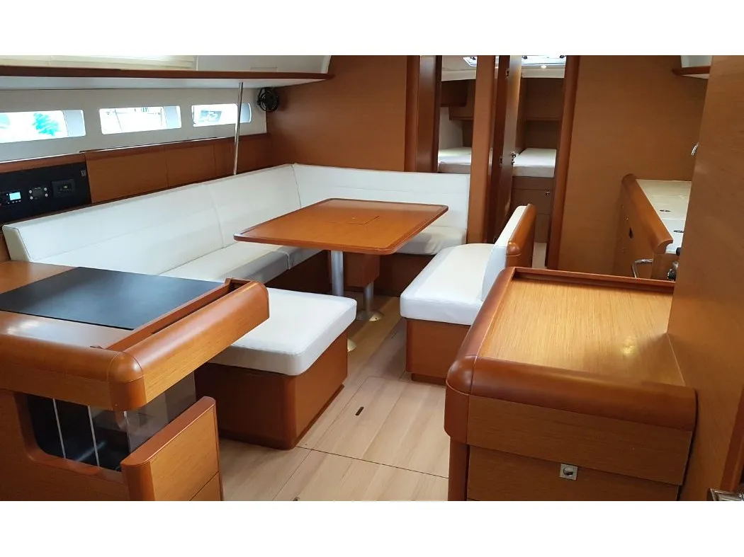 Salon of FIESTA, a Jeanneau Sun Odyssey 519 sailboat at Municipal Unit of Lefkada, Greece
