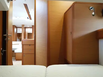 Cabin on FIESTA, a Jeanneau Sun Odyssey 519 sailboat at Municipal Unit of Lefkada, Greece