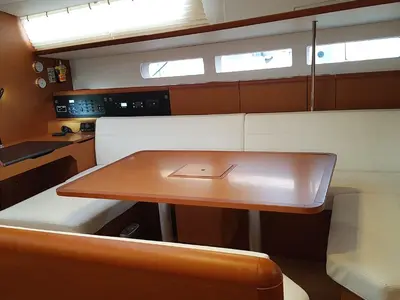 Salon of FIESTA, a Jeanneau Sun Odyssey 519 sailboat at Municipal Unit of Lefkada, Greece