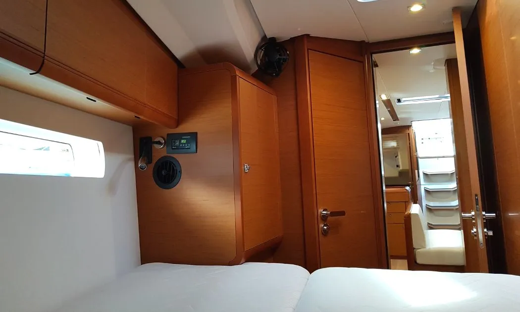 Cabin on FIESTA, a Jeanneau Sun Odyssey 519 sailboat at Municipal Unit of Lefkada, Greece