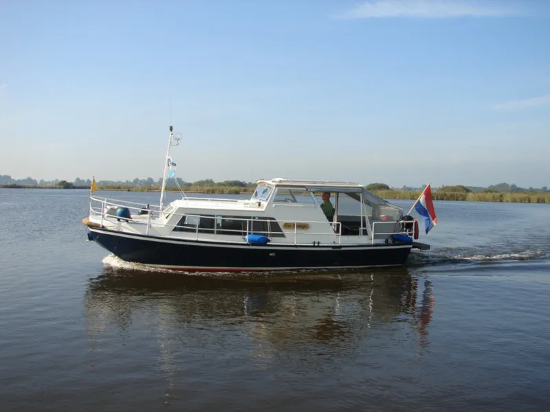 Exterior view of Eau Sauvage, a De Drait Doerak 850 OK motorboat at Drachten, Netherlands