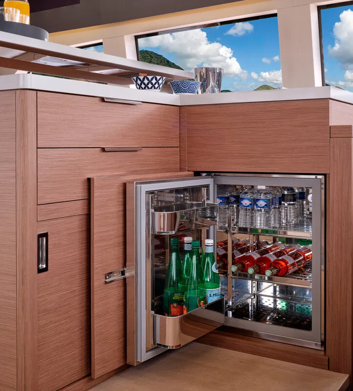 Galley of Daiquiri, a Lagoon Sixty 5 catamaran at Athens, Greece