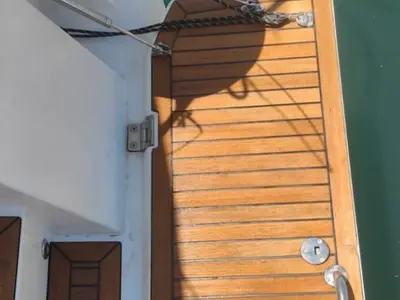 Deck of Živa, a Elan 444 Impression sailboat at Split, Croatia