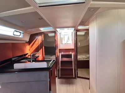 Galley of Mersina, a Hanse 418 sailboat at Municipal Unit of Lefkada, Greece