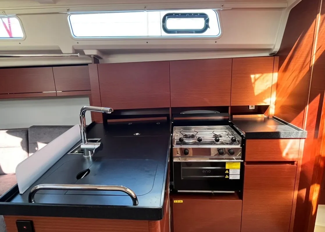 Galley of Mersina, a Hanse 418 sailboat at Municipal Unit of Lefkada, Greece