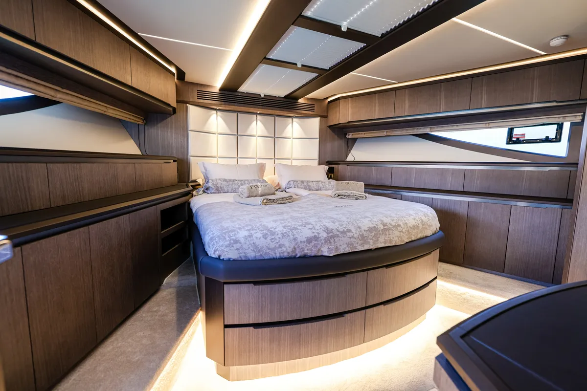 Cabin on Premium +, a Galeon 640 Fly motor yacht at Seget Donji, Croatia