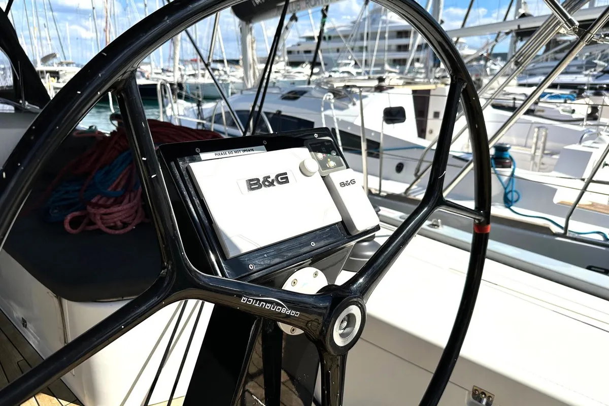 Cockpit of More Grey, a More 55 sailboat at Seget Donji, Croatia