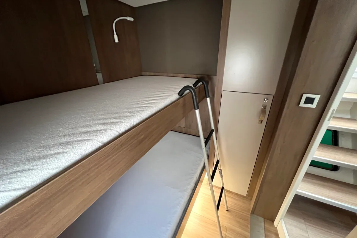 Cabin on Holiday, a Bali 4.8 catamaran at Athens, Greece