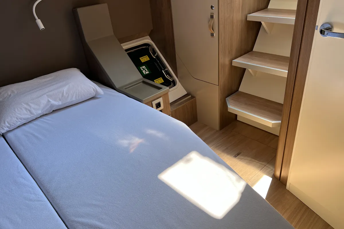 Cabin on Holiday, a Bali 4.8 catamaran at Athens, Greece