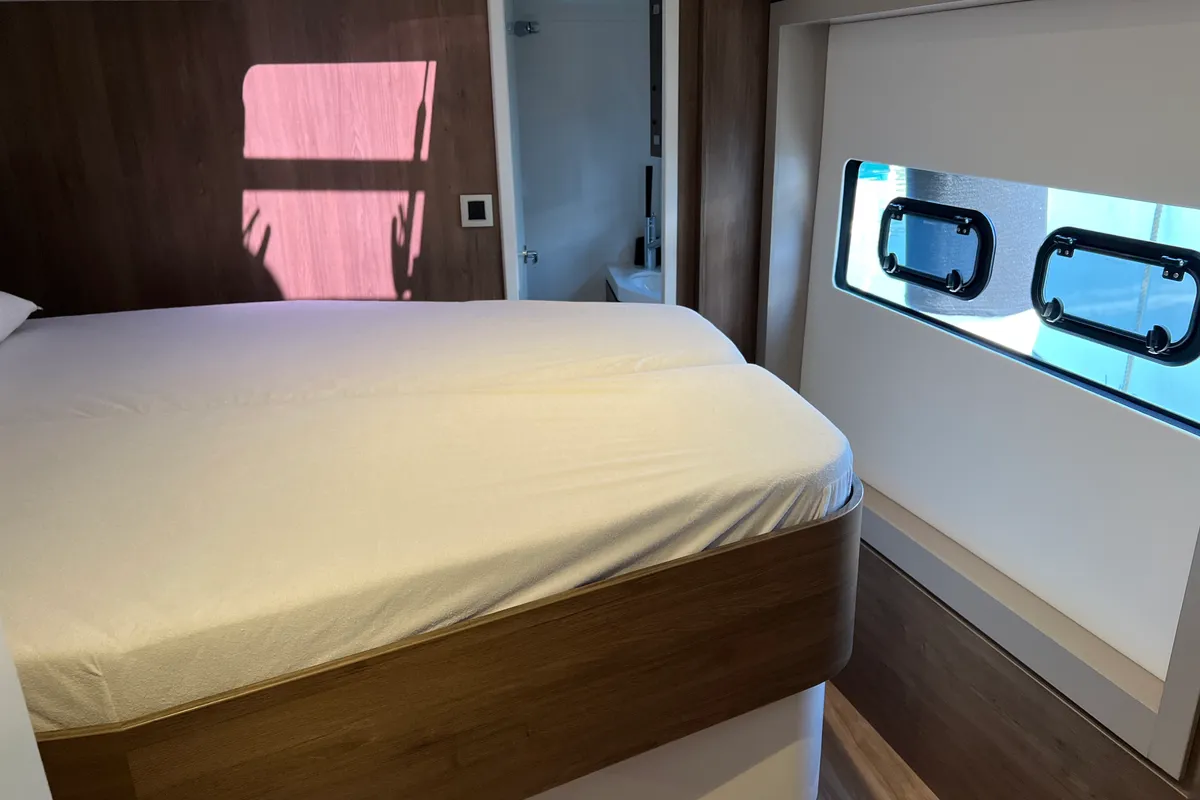 Cabin on Holiday, a Bali 4.8 catamaran at Athens, Greece