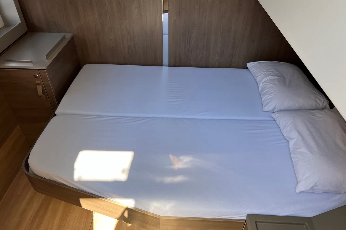 Cabin on Holiday, a Bali 4.8 catamaran at Athens, Greece