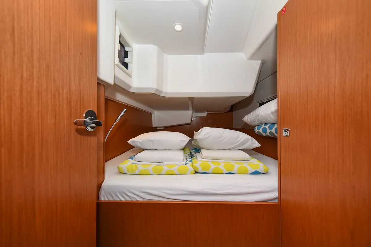 Cabin on SEA CLOUD, a Bavaria C38 sailboat at Zadar, Croatia