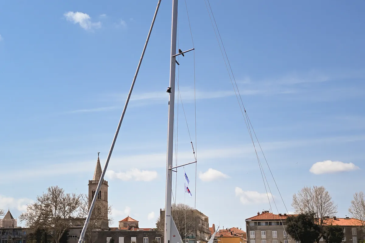 Exterior view of SEA CLOUD, a Bavaria C38 sailboat at Zadar, Croatia
