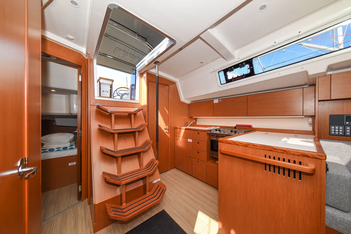 Galley of SEA CLOUD, a Bavaria C38 sailboat at Zadar, Croatia
