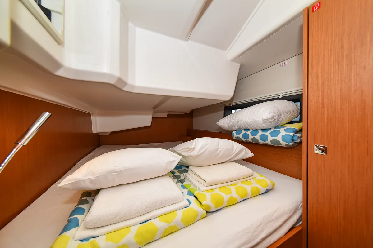 Cabin on SEA CLOUD, a Bavaria C38 sailboat at Zadar, Croatia