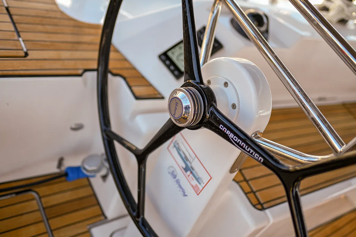 Cockpit of SEA CLOUD, a Bavaria C38 sailboat at Zadar, Croatia