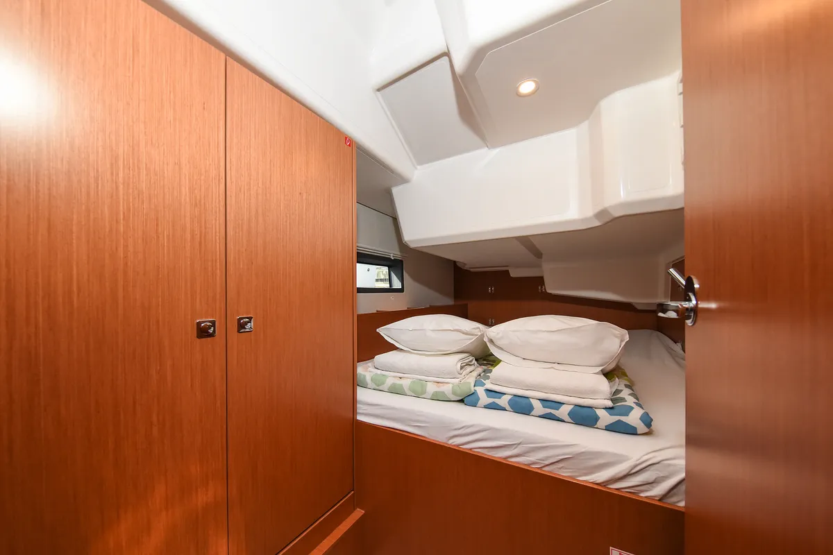 Cabin on SEA CLOUD, a Bavaria C38 sailboat at Zadar, Croatia