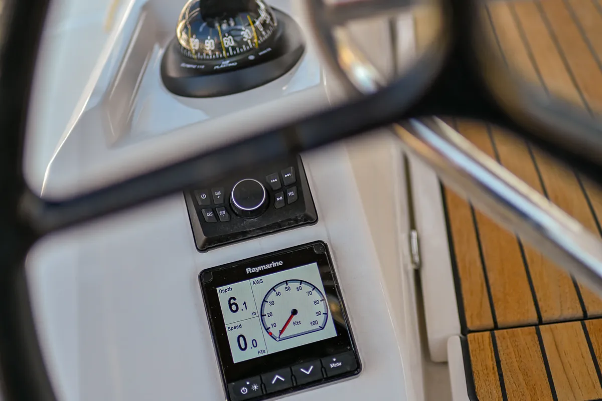 Cockpit of SEA CLOUD, a Bavaria C38 sailboat at Zadar, Croatia