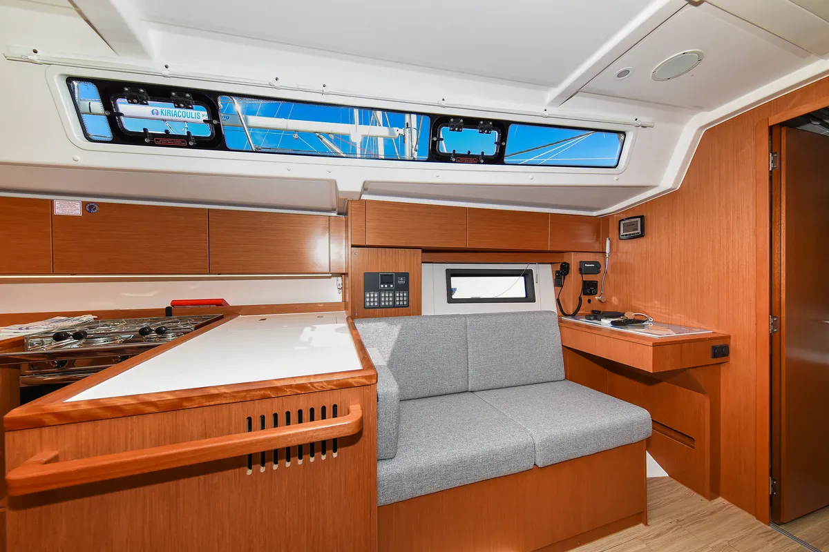 Salon of SEA CLOUD, a Bavaria C38 sailboat at Zadar, Croatia