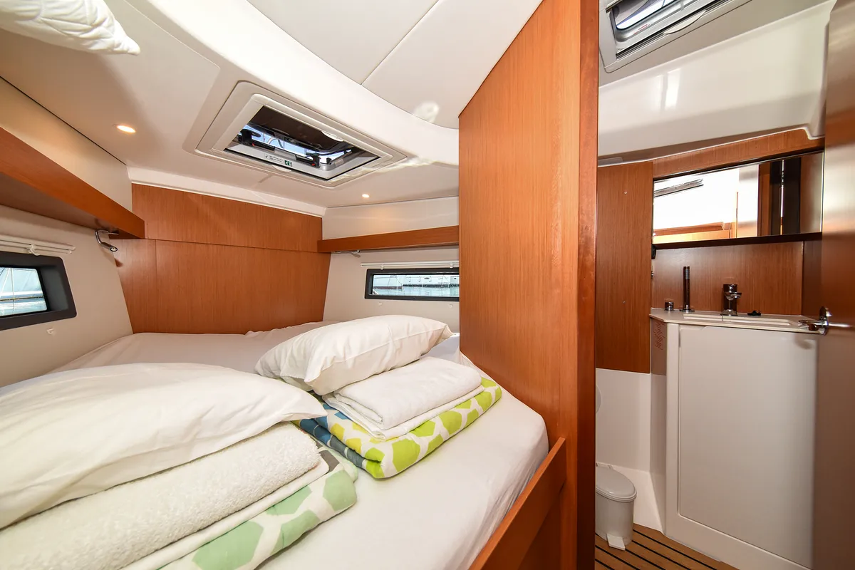 Cabin on SEA CLOUD, a Bavaria C38 sailboat at Zadar, Croatia