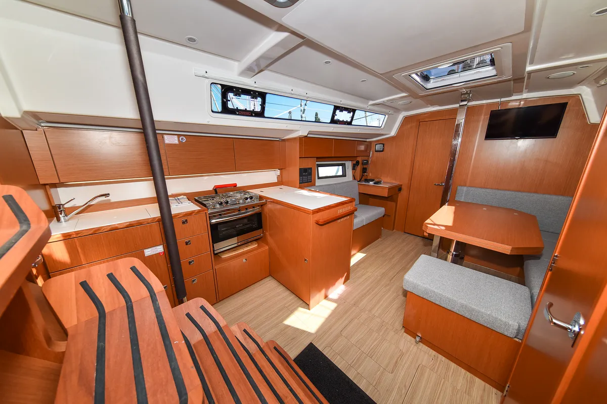 Galley of SEA CLOUD, a Bavaria C38 sailboat at Zadar, Croatia