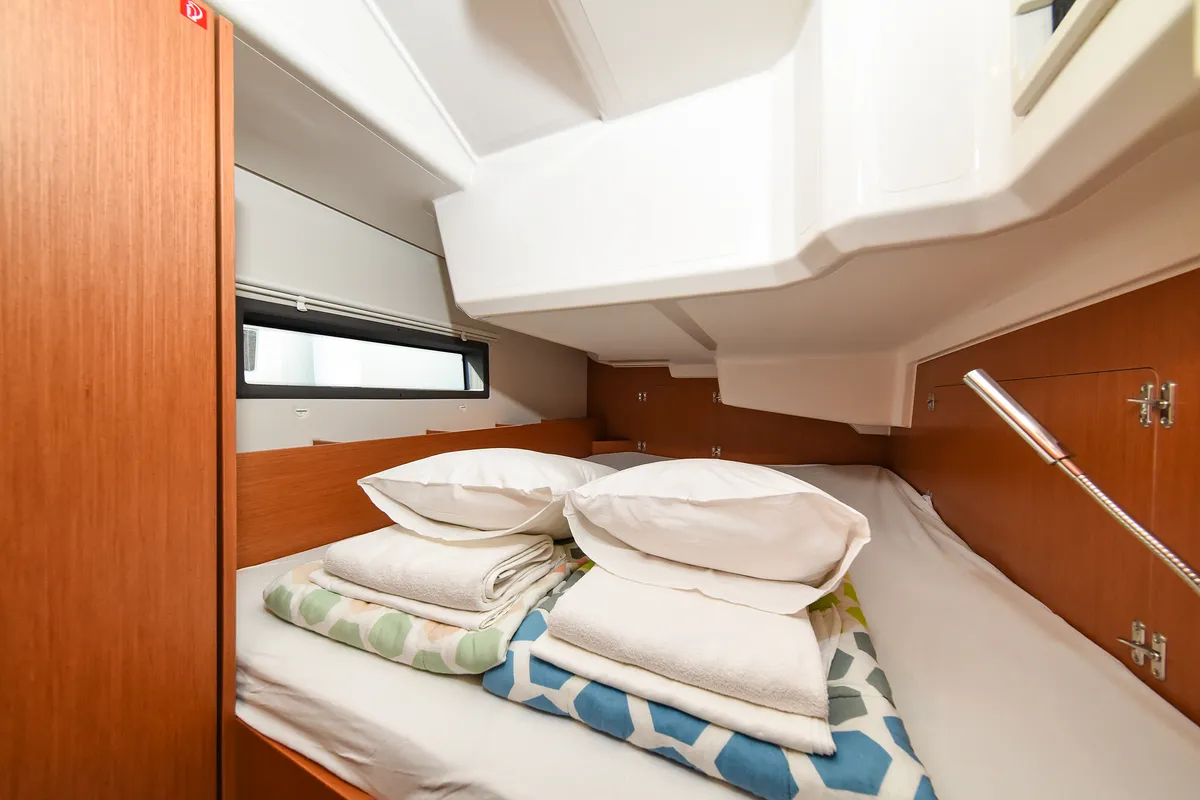 Cabin on SEA CLOUD, a Bavaria C38 sailboat at Zadar, Croatia