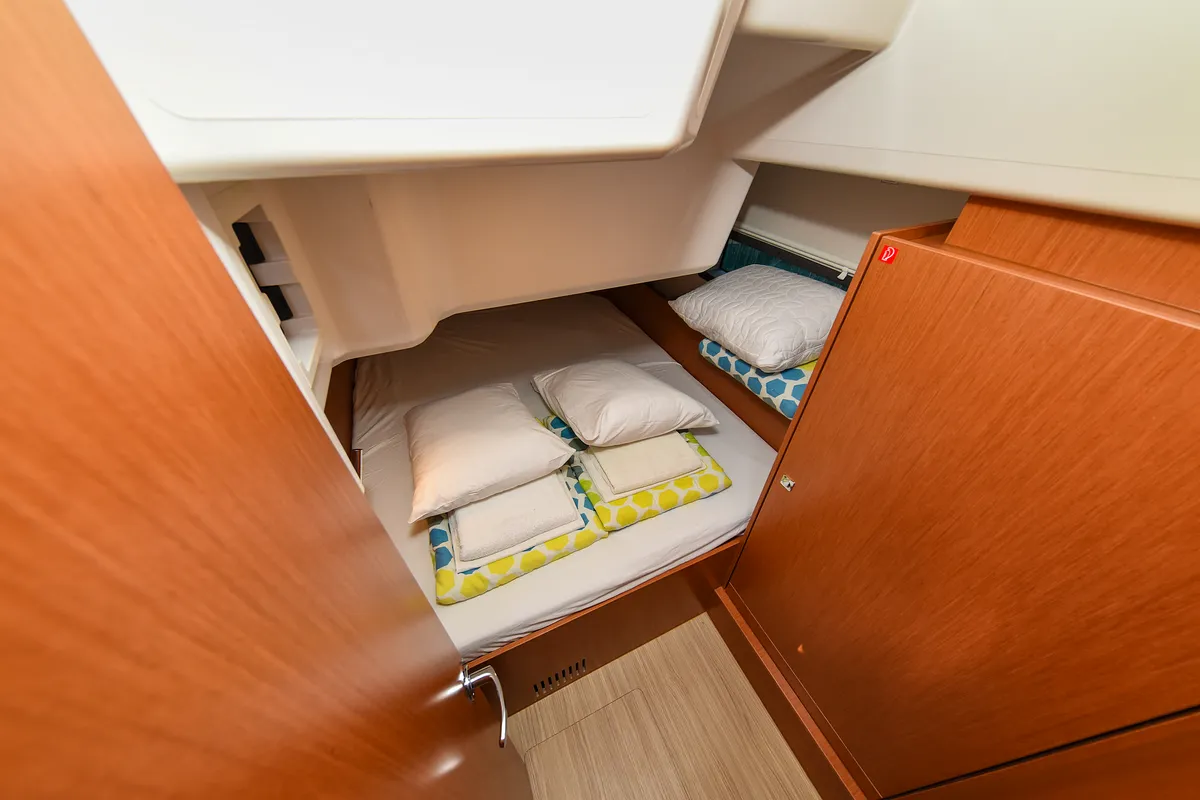 Cabin on SEA CLOUD, a Bavaria C38 sailboat at Zadar, Croatia