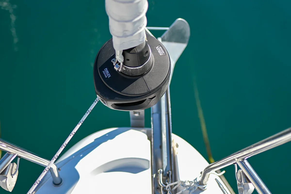 Deck of SEA CLOUD, a Bavaria C38 sailboat at Zadar, Croatia