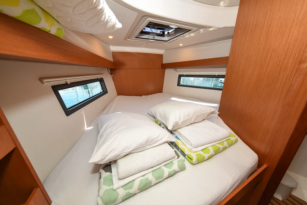 Cabin on SEA CLOUD, a Bavaria C38 sailboat at Zadar, Croatia