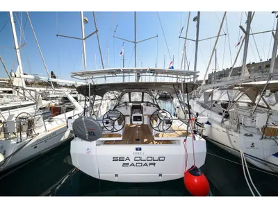 Cockpit of SEA CLOUD, a Bavaria C38 sailboat at Zadar, Croatia