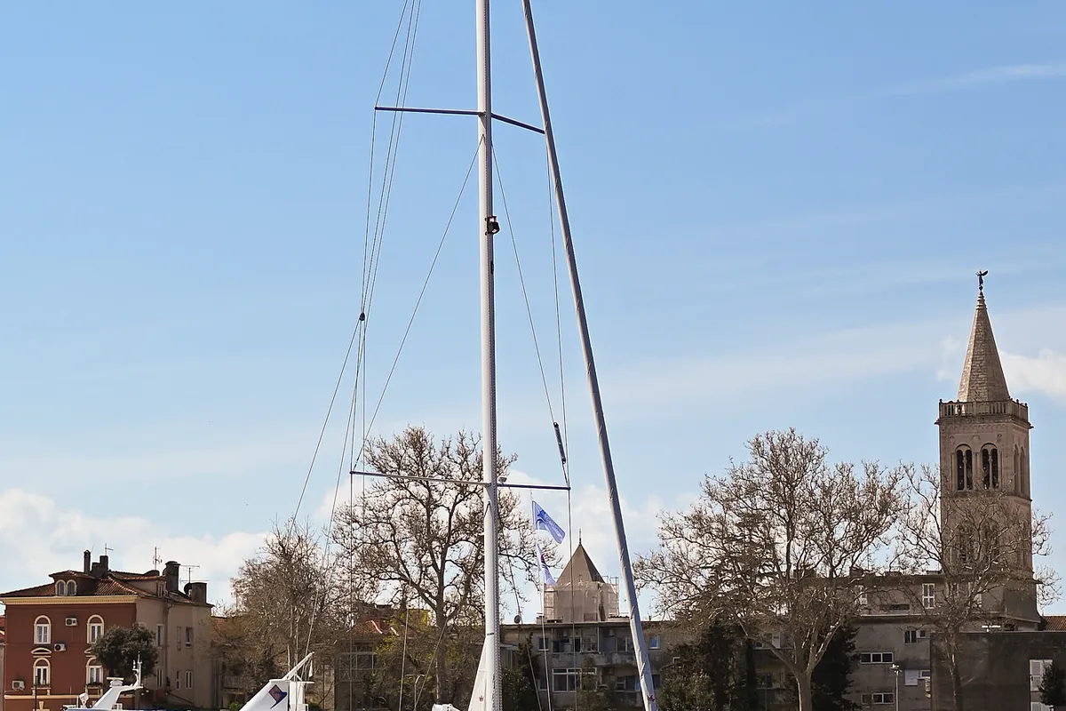 Exterior view of SEA CLOUD, a Bavaria C38 sailboat at Zadar, Croatia