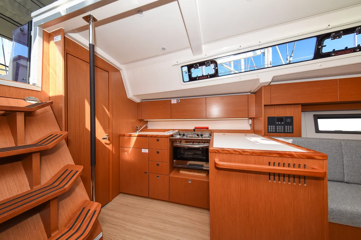 Galley of SEA CLOUD, a Bavaria C38 sailboat at Zadar, Croatia