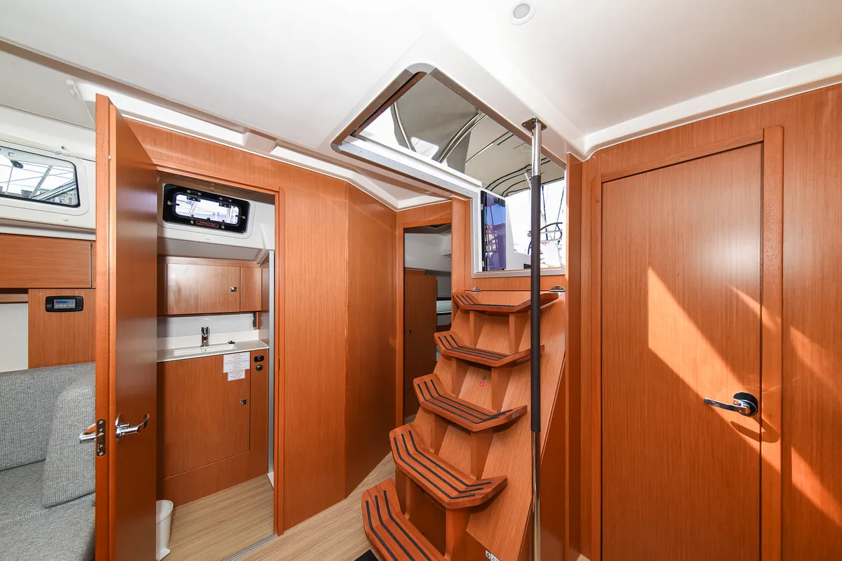 Salon of SEA CLOUD, a Bavaria C38 sailboat at Zadar, Croatia