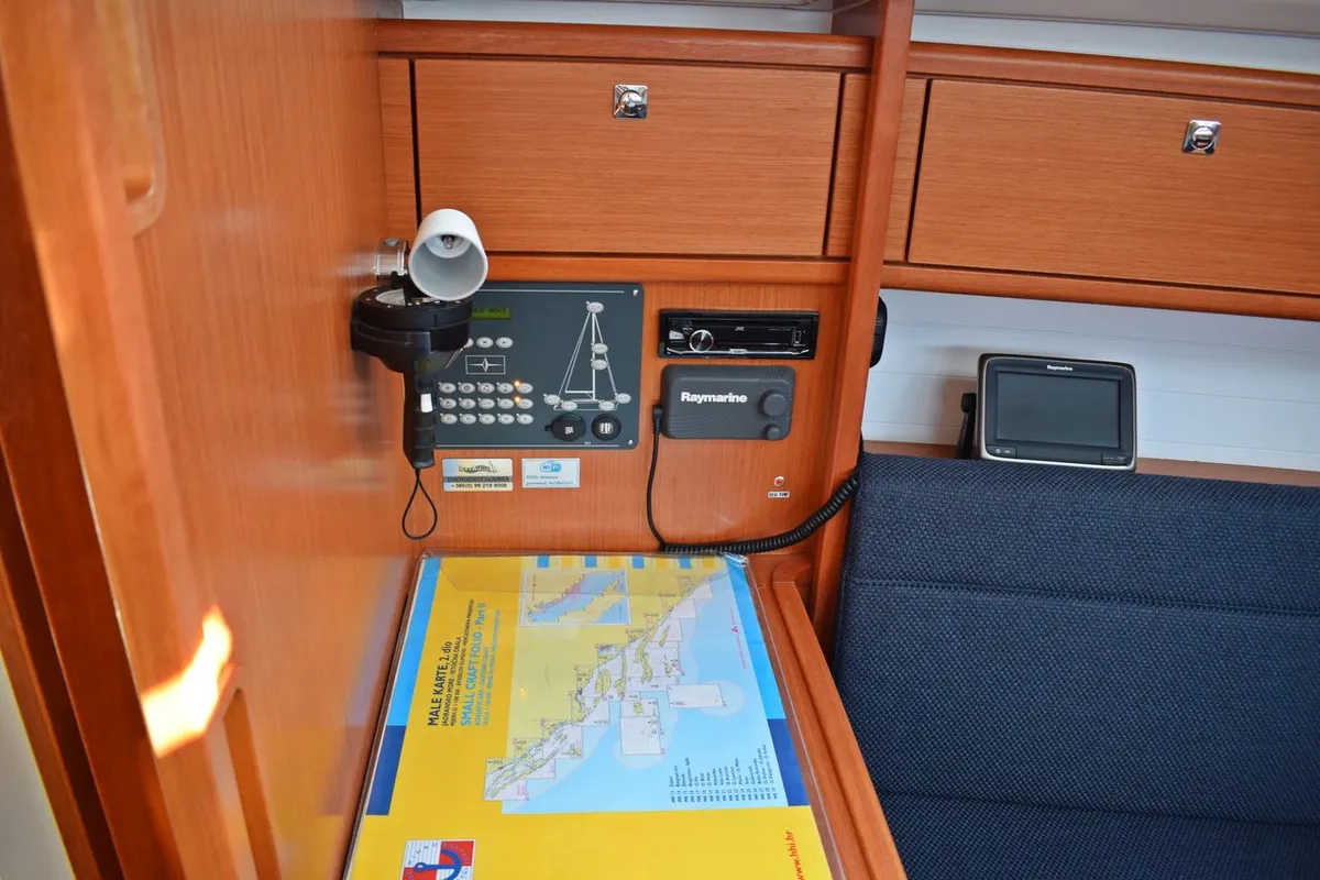 Stončica, a Bavaria Cruiser 33 sailboat at Grad Kaštela, Croatia