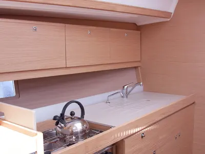 Galley of Siroko, a Dufour 382 GL sailboat at Sithonia Municipal Unit, Greece
